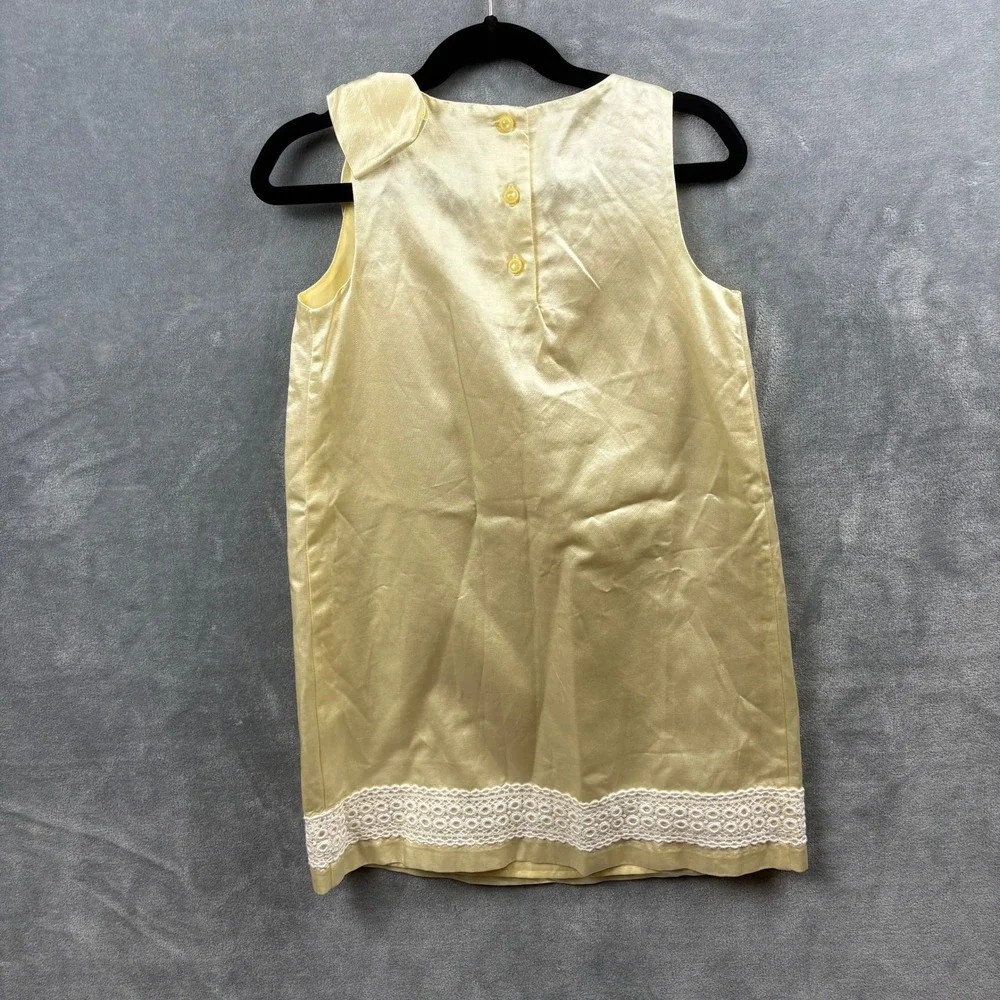 Janie and Jack Yellow Bow Dress Girls 6 Easter‎ Cottagecore Church NWT * spot